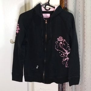 Seminole Hard Rock Tampa Hoodie Large Black & Pink